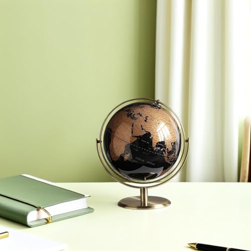Globe terrestre rotatif topographique pour étude et décoration