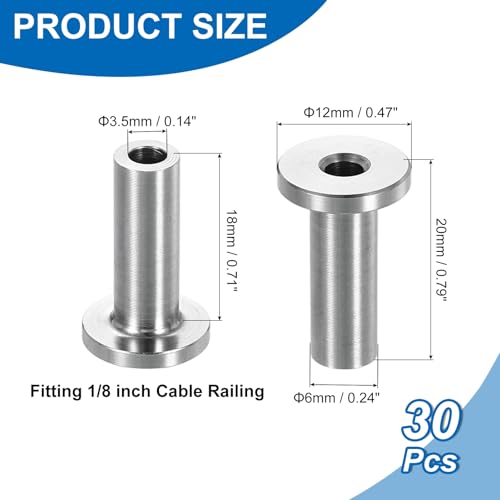 Fundas protectoras de barandilla de cable para evitar desgaste en postes de madera de 1/8 2