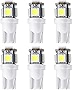 License Plate Light,cciyu T10 W5W Wedge 168 194 LED Bulb for Interior Dome Map lights Courtesy Light 6000K Xenon W hite,6Pack