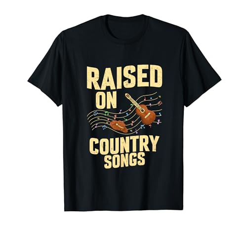 Raised On Country Songs Western Country Music T-Shirt