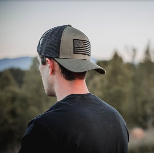 Image of Tactical Pro Supply Leather Flag Patch Snapbacks Hat for Men and Women