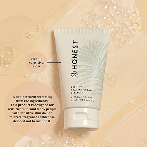 Honest Beauty Calm On Foaming Cream Cleanser For Sensitive Skin | Hyaluronic Acid + Calming Phyto-Blend | Ewg Verified, Vegan + Cruelty Free | 4 Fl Oz #TOP4
