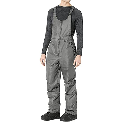 Pantalones de nieve para hombre con tirantes: pantalones de senderismo para hombre, resistentes al agua, transpirables, térmicos, para exteriores, invierno, con tirantes extraíbles, pantalones de