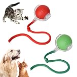 Interactive Cat Toy Ball for Indoor Cats | Automatic 360° Rolling Cats Ball with LED Lights | Motion Activated Cat Balls Toy for Kitten, Puppy & Small Dogs | Self-Moving Pet Toys for Exercise (B)