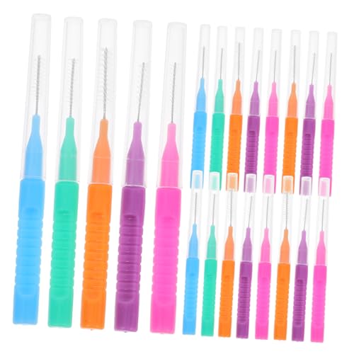 Beatifufu 50 piezas Cepillo Interdental para Brackets Unidades Cerdas Suaves para Limpieza Eficaz de Dientes y Mango Recto para Precisión Seguro para Salud Oral para Eliminar Restos y Sarro