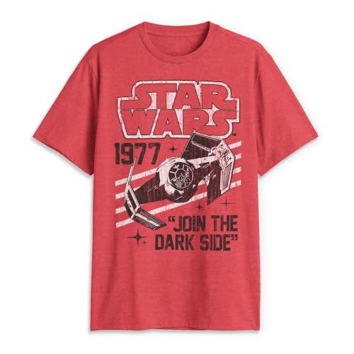 T-Shirt Star Wars Darth Tie Fighter 1977 Homme Rouge Taille L