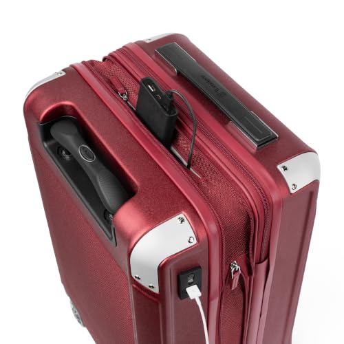 Image of Travelpro Platinum Elite Hardside Expandable Spinner Wheel Luggage TSA Lock Hard Shell Polycarbonate Suitcase, Daring Red, Carry-on 21-Inch