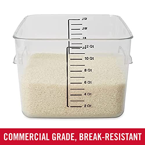 Rubbermaid Commercial Products FG631200CLR Space Saving Square Food Storage Container thumb #1