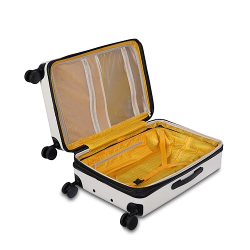 Image of VENTEX Hard Luggage Trolley Bag (Egg White, Set of 2 (20-Inch + 28-Inch))