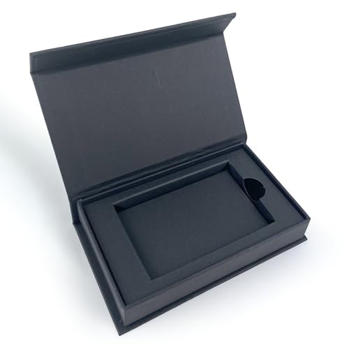 VerpackungsWelt Gutschein-Verpackung | Hochwertige Magnet-Box mit Inlay in Schwarz | Geschenk-Box für Gutschein & Karten mit Magnet-Verschluss | Ideal für Geburtstag, Hochzeit, Weihnachten, Geburt