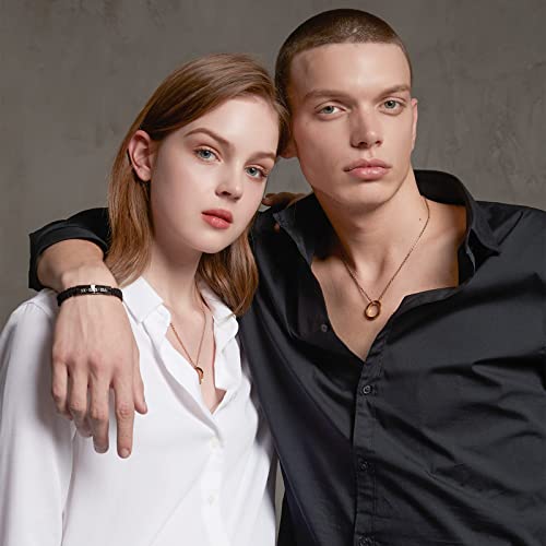 Mealguet Forever And Always Couple Bracelet : Handmade Braided Rope Macrame Id Bracelet For Lover Personalized Engraved His And Hers Bracelet For Men Women,Husband/Wife #TOP3