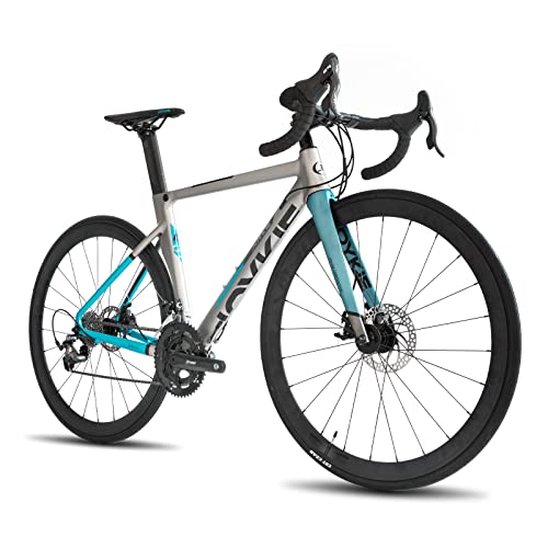 Hiland Carbon Fiber Fork Adult Road Bike, 18 Speeds Drivetrain, ...