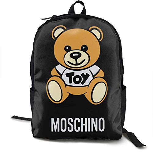 HGHGH Moschino Mochila clásica Negra Bolsa de poliéster Unisex Escuela Viaje de Trabajo