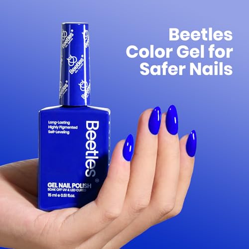 Image of Beetles Blue Gel Nail Polish - Royal Color Gel Polish 15ml Soak Off Uv /LED Nail Lamp Nail Art Design Manicure Salon Diy Home for Women