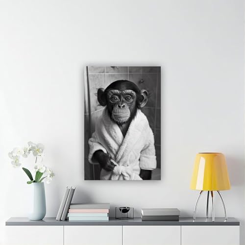 Toile singe en peignoir impression haute definition 40 x 60 cm - 6