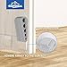 HOMOTEK 2 Pack Wedge Rubber Door Stops Door Chucks Stoppers Wall Protector for Floor & Bottom of Door with Self Adhesive White Holder, 5