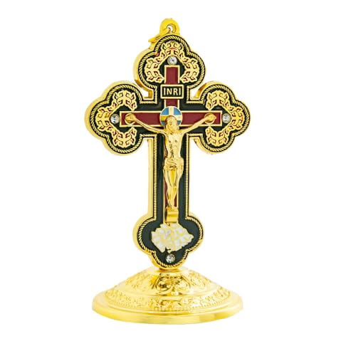 RZRHMUHN Cruz catolicista, cruz em pé para catolicismo, crucifixo realista, presente religioso, deco