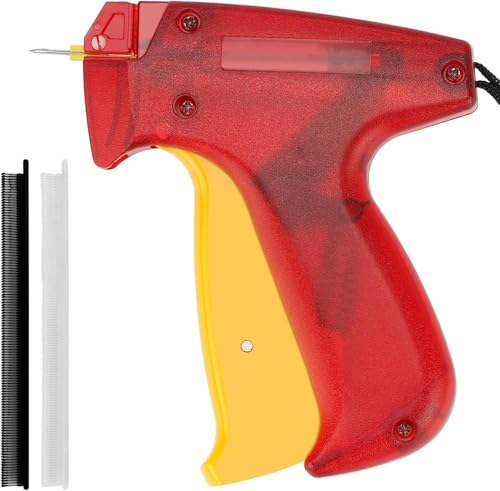Tagging Gun for Clothing, Fine Stitch Mini Stitch Gun for Clothes,Stitch Quick Clothing Fixer Sewing Quilting Hemming Quick Stitch with 1050 Black & 1050 White Micro Fasteners by wilfox - Used condition - US$14.51