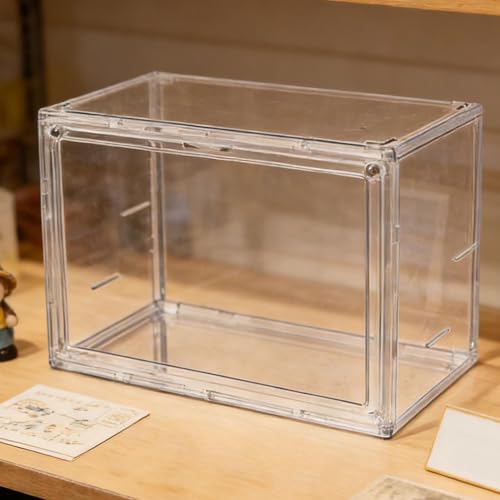 Teca de acrílico antipolvo con divisor extraíble para proteger tus joyas y cosméticos 4