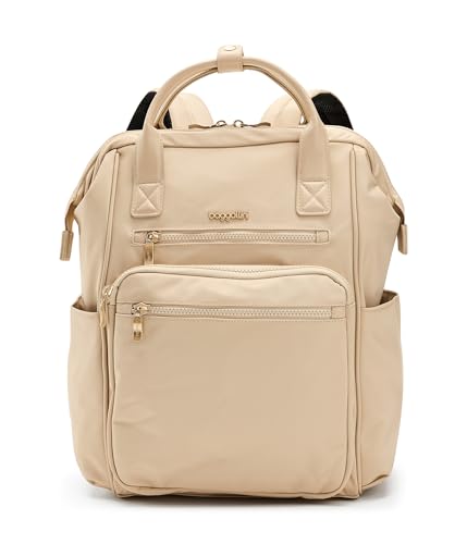 Image of Baggallini, Womens, Chelsea Laptop Backpack, Desert Sand Twill, One Size