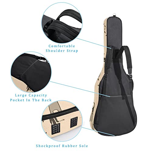 Étui de protection rembourré pour guitare classique et acoustique Motif chat spatial, Multicolore 02, 42.9×16.9×4.7 in… - Les Beatles, Paul McCartney, John Lennon, RIngo Starr, George Harrison Étui de protection rembourré pour guitare classique et acoustique Motif chat spatial, Multicolore 02, 42.9x16.9x4.7 in… – Image 4
