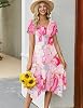 Vestido casual de verano para mujer, suelto, con vuelo, midi 4