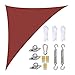 ASY Sombra De Vela De Jardín 4m X 4m X 5.7m Sombra De Sol Impermeable Vela De Sombra De Jardín Velas De Sombrilla Toldos Triángulo Toldo Impermeable Bloque UV En Ángulo Recto (Color : Rust Red)