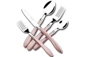 HOFTEN Pink Silverware Set 20 pcs: Exuding Timeless Elegance for Everyday Occasions