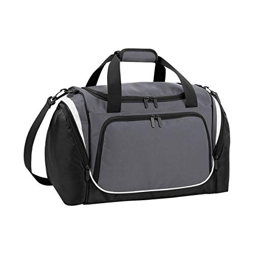 Image of Quadra Unisex Sports Pro Team Locker Duffle Bag Graphite/Black/White One Size