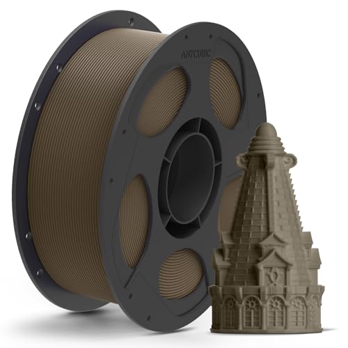 Image of ANYCUBIC Matte PLA Filament 1.75mm, 3D Printing PLA Filament 1.75mm Dimensional Accuracy + /- 0.03mm, 1KG Reusable Spool (2.2 lbs), Brown Chocolate