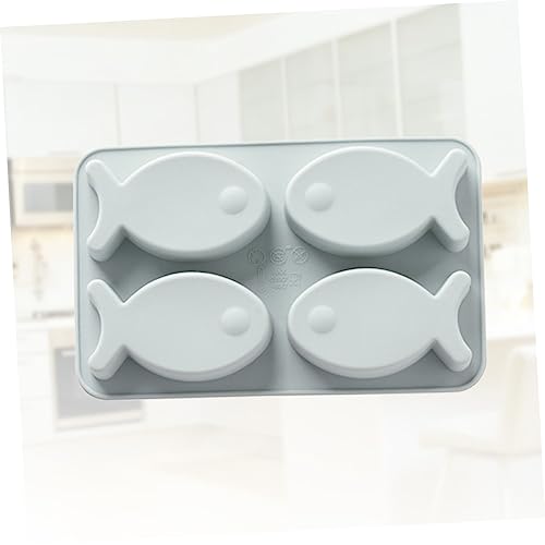 Molde de silicona con forma de pez para cubitos miniatura 2