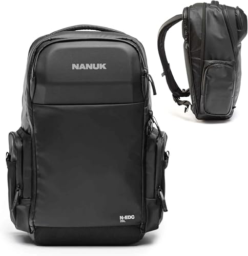 Image of NANUK N-EDC 26L Carry-On Travel Backpack - Water-Resistant Laptop Backpack for Work Travel and Everyday Carry - Compact & Expandable, TSA-Ready, Smart Organization - Black