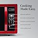 Farberware 1.1 Cu. Ft. Countertop Microwave Oven – 1000 Watts Power, Auto Cook Settings, Defrost, Easy Clean and Child Safety Lock - Metallic Red