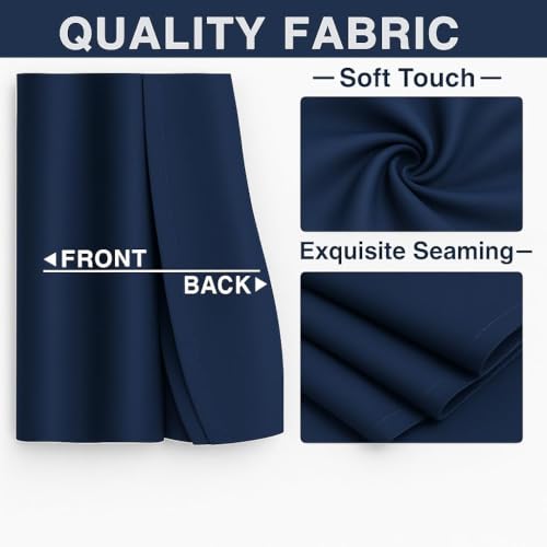 Image of HUTI 100% Blackout Window Curtains 5 Feet Set of 2 | for Room Darkening | Noise Reducing, Heat and Privacy Protection | Eyelet Top Polyester Curtains for Window | Solid Blue