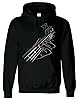 Darkwear Guitar Hands Hoody Music Metal Guitars Goth Punk Skeleton Skull Sweatshirt Hoody (Black, S) #1