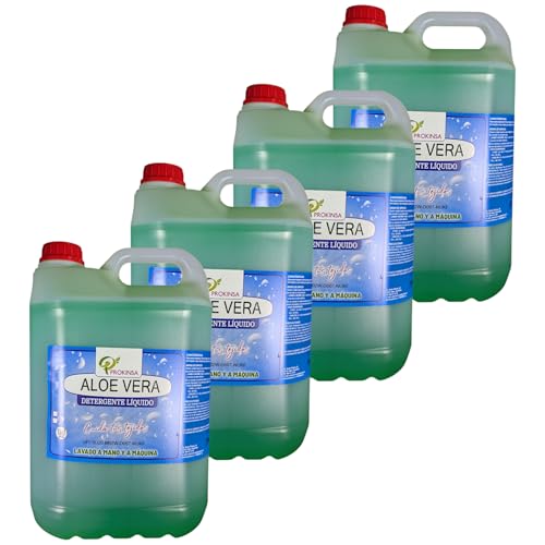 Detergente Líquido para Ropa – 20L Total (4x5L) – Aroma Fresco Aloe Vera – Limpieza Efectiva para Hogar y Uso Profesional