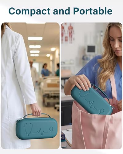 Image of ProCase Stethoscope Case for 3M Littmann Classic III & Cardiology IV -Teal | Hard Protective Carrying Bag Fits MDF, ADC, Omron Stethoscopes, Medical Storage Organizer for Nurses & Nursing Students