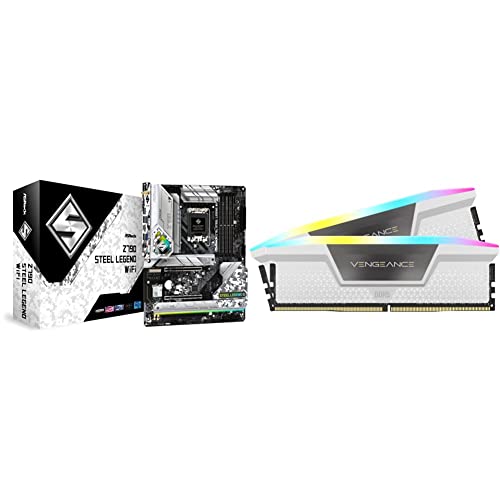 yZbgzASRock }U[{[h Z790 Steel Legend WiFi Intel 12 E 13 CPU ( LGA1700 )Ή Z790`bvZbg DDR5 ATX }U[{[h & CORSAIR DDR5-5200M