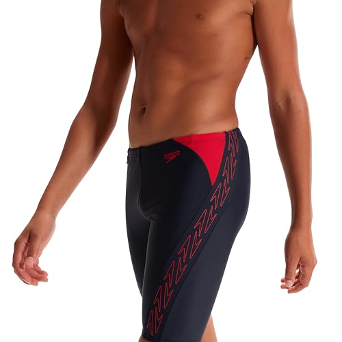 Foto von Speedo Jungen Hyper Boom Splice II Badehose, Marineblau/Fed Rot, 13-14 Jahre
