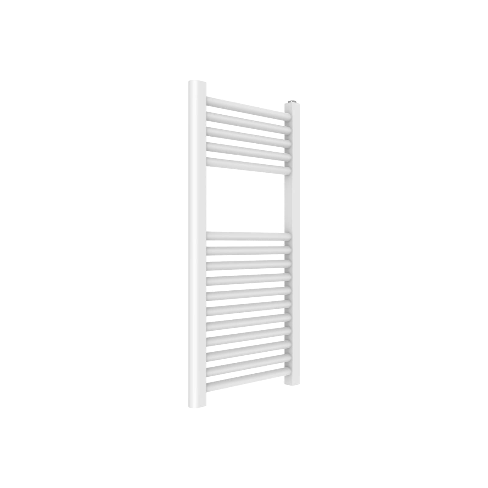 Calorifero Scaldasalviette Bianco Ercos cm 77x40 - Interasse 35 cm - potenza 296 watt/Valvolina Di Sfiato/Mensole Per Il Fissaggio In Tinta Al Termoarredo / 3 Attacchi/Filetto Femmina Da 1/2"