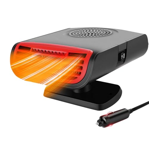 Car Heater,Portable 12V Car Heaters for Vehicle,360° Rotating Car Defroster Windshield Heater,150W Portable Car Heaters That Plug Into Cigarette Lighter for Vehicle,Car,RV,SUV