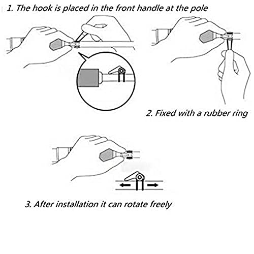 Köder Hakenhalter 20 Stück Angelzubehör, Hakenhalter aus Kunststoff und Gummikreis, Zum Platzieren und Fixieren von… – Bild 8