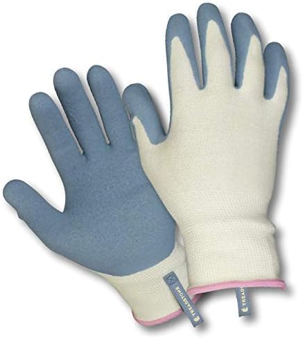 Clip Gloves Ladies Bamboo Fibre Comfort & Grip Gardening Weeding Sowing Medium, green, M (Pack of 2)