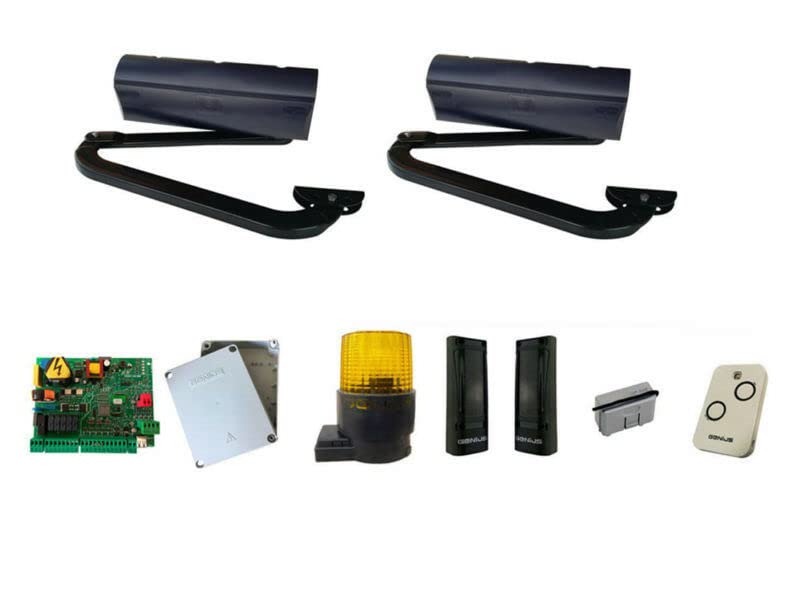 Dieffematic FAAC GENIUS TRIGON 02 Kit Automazione Cancello a Bracci Articolati 230V - Ante Battenti Residenziali 3 Metri