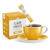 Flavor Singles Vanilla Powdered Sweetener Packets for Coffee & Tea, Travel Ready Single-Serve Syrup Alternative, 30 Count (Pack of 3)