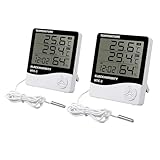tianwandong LCD elettronico digitale temperatura umidità termometro igrometro stazione meteorologica interna ed esterna orologio HTC-1 HTC-2(HTC-1)