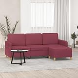 Este sofá de 3 plazas con taburete es un lugar excelente para charlar, leer, ver la televisión o simplemente relajarte