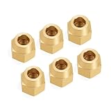 ChillWaves Brass Flare Tube Fittings, SAE 45 Degree 3/8' Flare Nut Air Conditioning Copper Tube Extension Butt...