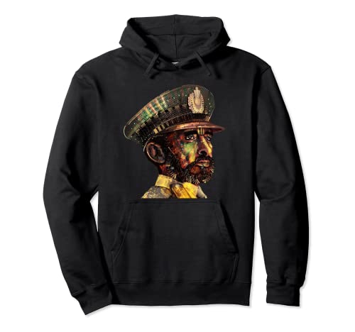 Ethiopian Visionary Emperor Haile Selassie Rasta Jamaican Sudadera con Capucha