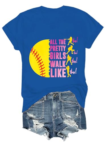 All The Pretty Girls Walk Like This Softball Player Shirt All The Pretty Girls Walk Like This Softball Player T-Shirt